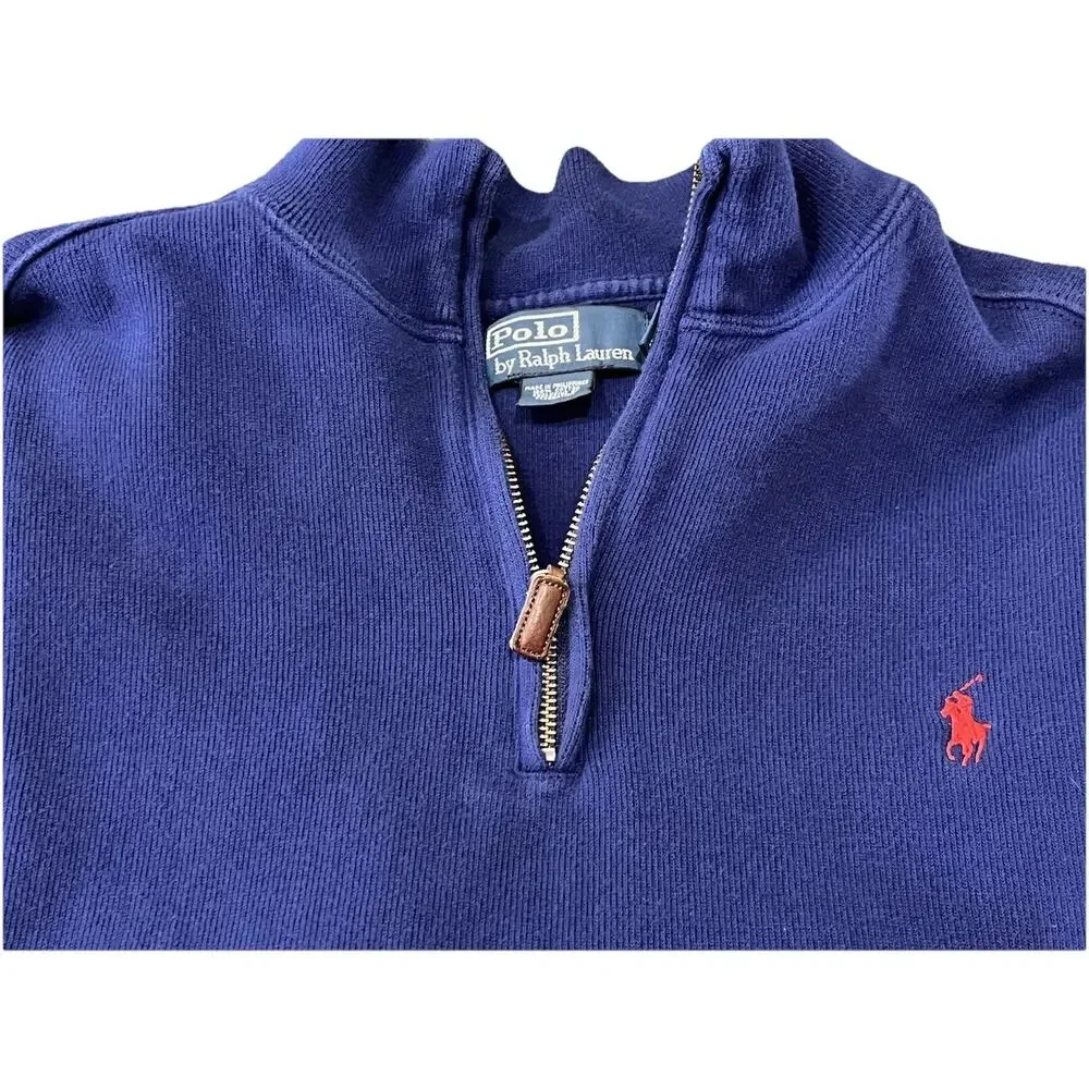 Vintage Polo Ralph Lauren Men's Quarter Zip Pullover Size XL Preppy